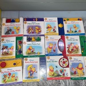 Vintage Disney Pooh’s Learning Book Series of 12 interactive Books